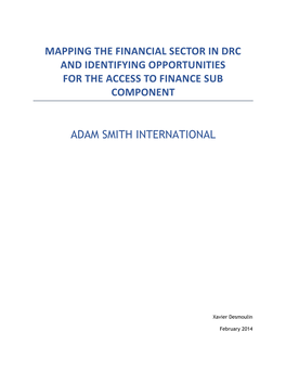 Mapping the Financial Sector in Drc and Identifying Opportunities for the Access to Finance Sub Component