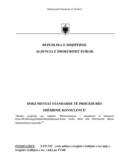 Standard Tender Documents