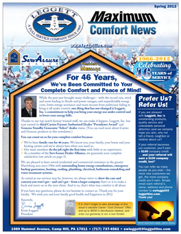 Leggett Spring 2012 Newsletter