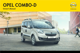 OPEL COMBO-D Owner's Manual