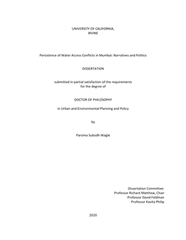 Narratives and Politics DISSERTATION