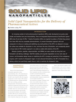 Solid Lipid Nanoparticles