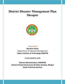 District Disaster Management Plan Sheopur