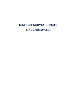 District Survey Report Tiruchirapalli