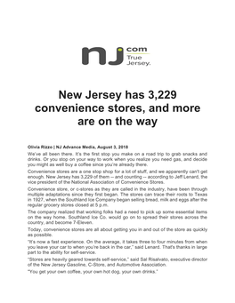 New Jersey Has 3,229 Convenience Stores, and More Are on the Way