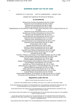 Page 1 of 35 SUPREME COURT ACT 59 of 1959* 6/2/2009