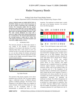 Radar Frequency Bands