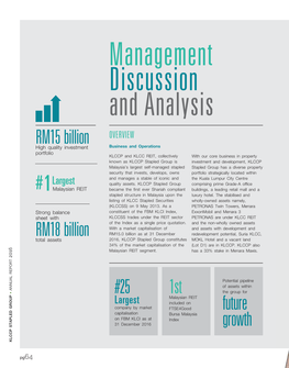 RM15 Billion RM18 Billion #25 1St Future Growth