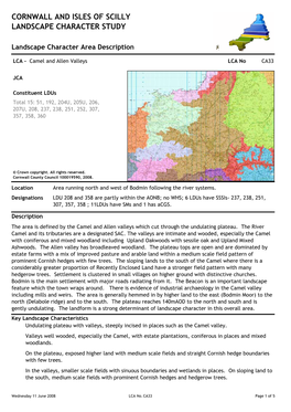 Cornwall and Isles of Scilly Landscape Character Study