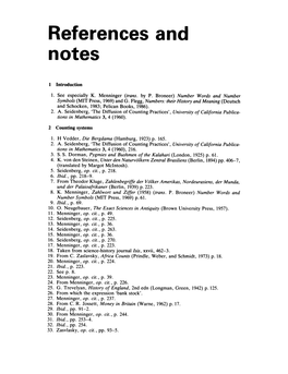 References and Notes