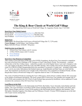 The King & Bear Classic at World Golf Village
