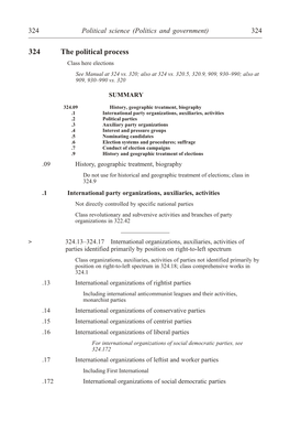 [324 *‡The Political Process Class Here Elections See Manual at 324 Vs