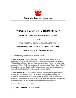 Congreso De La Rep Blica