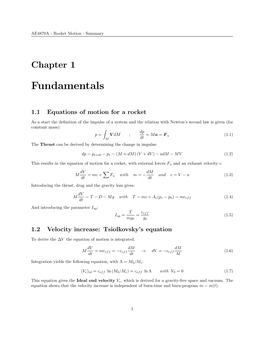 Rocket Motion - Summary
