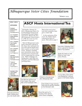 ASCF Hosts International Tea