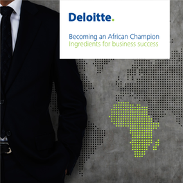 Becoming an African Champion Ingredients for Business Success