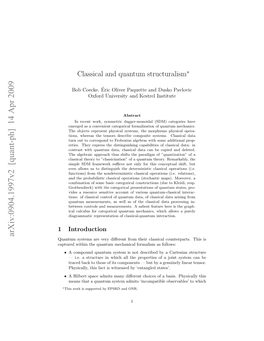 Classical and Quantum Structuralism