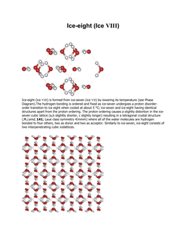 Ice-Eight (Ice VIII)