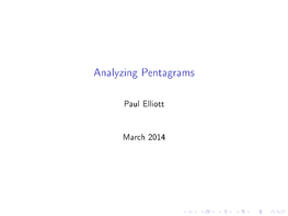 Analyzing Pentagrams