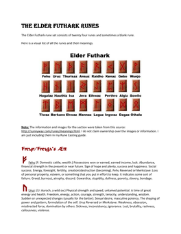 The Elder Futhark Runes