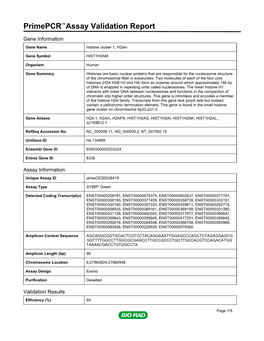 Primepcr™Assay Validation Report