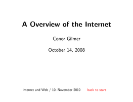 A Overview of the Internet