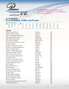 K-12 SCHOOLS: Public and Private