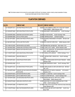 Plantation Companies