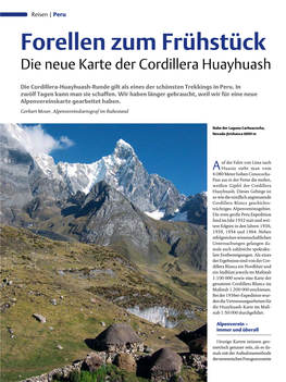 Forellen Zum Frühstück Die Neue Karte Der Cordillera Huayhuash