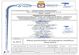 D.10.4 Piano Particellare Di Esproprio Analitico Orta Nova