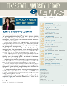 November 2013 University Library Newsletter