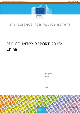 RIO Country Report 2015 China