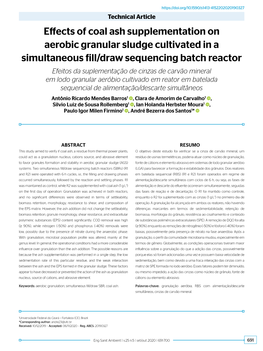 Effects of Coal Ash Supplementation on Aerobic Granular Sludge Cultivated