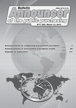 Of the Public Purchasing Announcernº11 (85) March 13, 2012