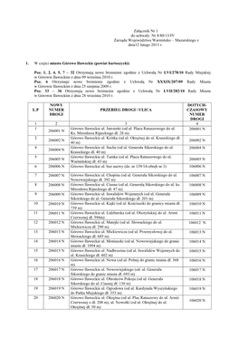 Załącznik Nr 1 Do Uchwały Nr 8/80/13/IV Zarządu Województwa Warmińsko – Mazurskiego Z Dnia12 Lutego 2013 R