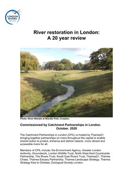 River Restoration in London: a 20 Year Review