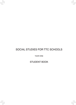 Social Studies for Ttc Schools