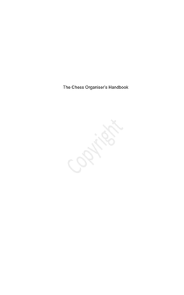 The Chess Organiser's Handbook