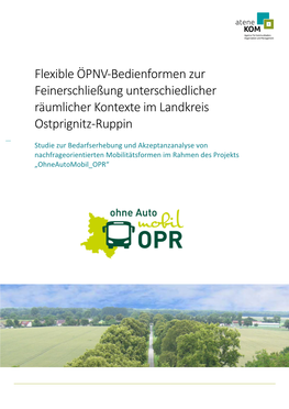 Flexible ÖPNV-Bedienformen Ostprignitz-Ruppin