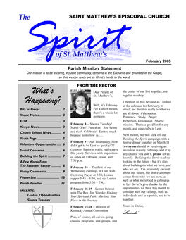 Spirit Newsletters 2005