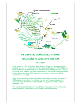 The Ghb Ward Commemorative Walk: Holmesfield To