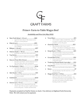 GF Beef List