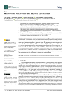 Microbiome Metabolites and Thyroid Dysfunction