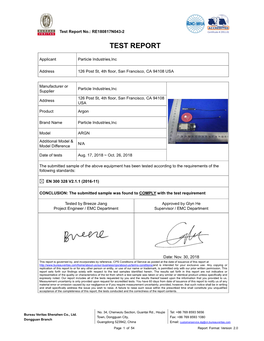 RED Wi-Fi Test Report