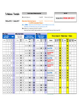 Iiyama – Madarao Bus Timetable