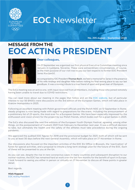 EOC Newsletter EOC ACTING PRESIDENT