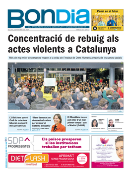 Concentració De Rebuig Als Actes Violents a Catalunya