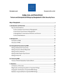 Torture and Extrajudicial Killings by Bangladesh’S Elite Security Force