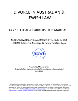 Divorce in Australian & Jewish