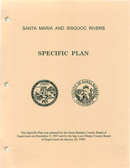 Santa Maria and Sisquoc Rivers Specific Plan
